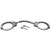 Peerless Model 702C-6X Oversized Nickel Finish Handcuffs with 6" Chain